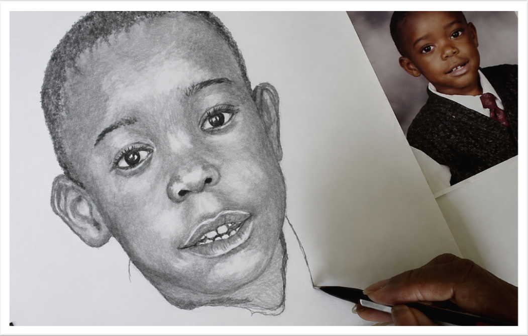 Finished heirloom graphite portrait of Lil Jim.